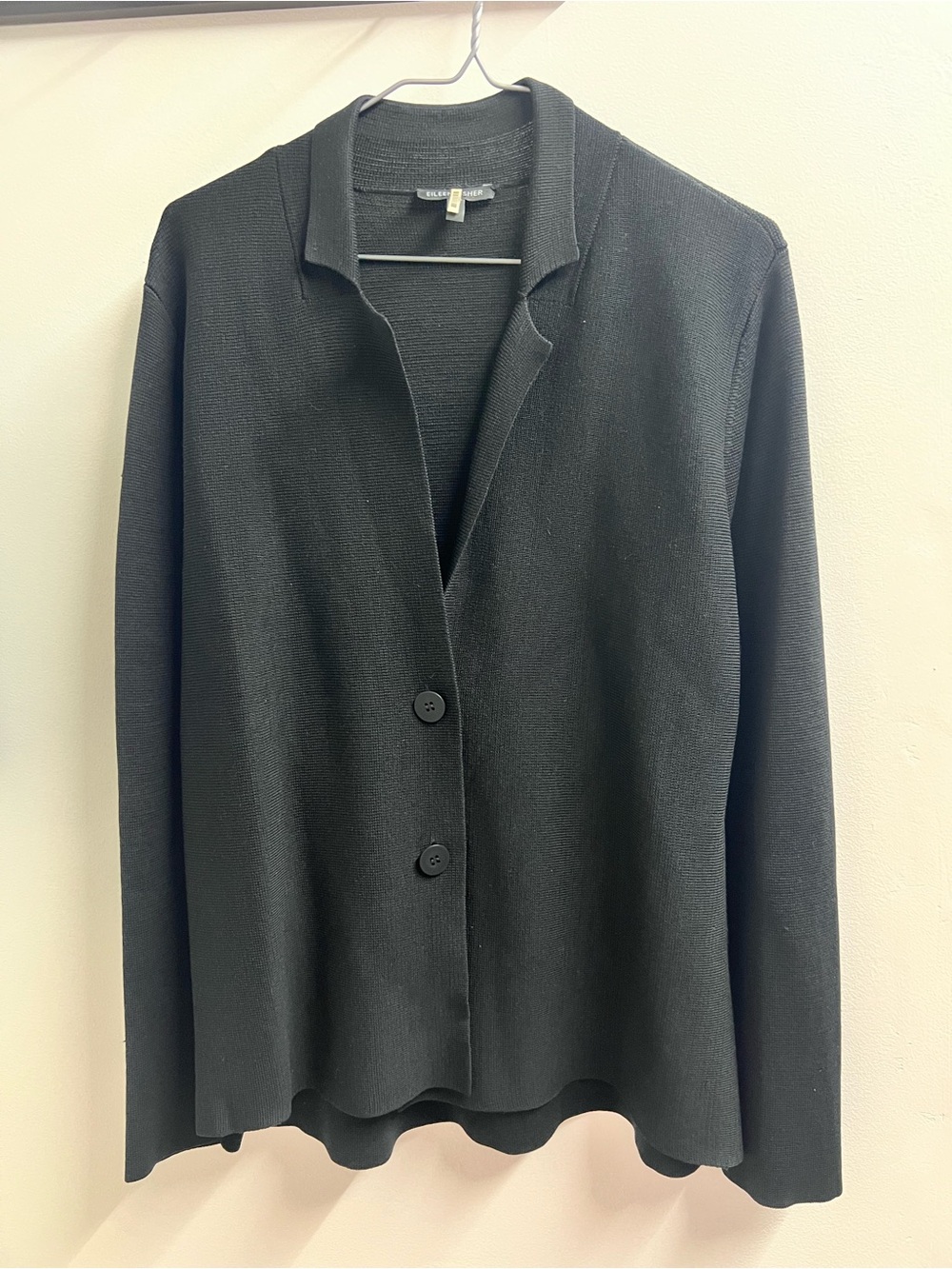 BNWOT Eileen Fisher black textured silk jersey jacket